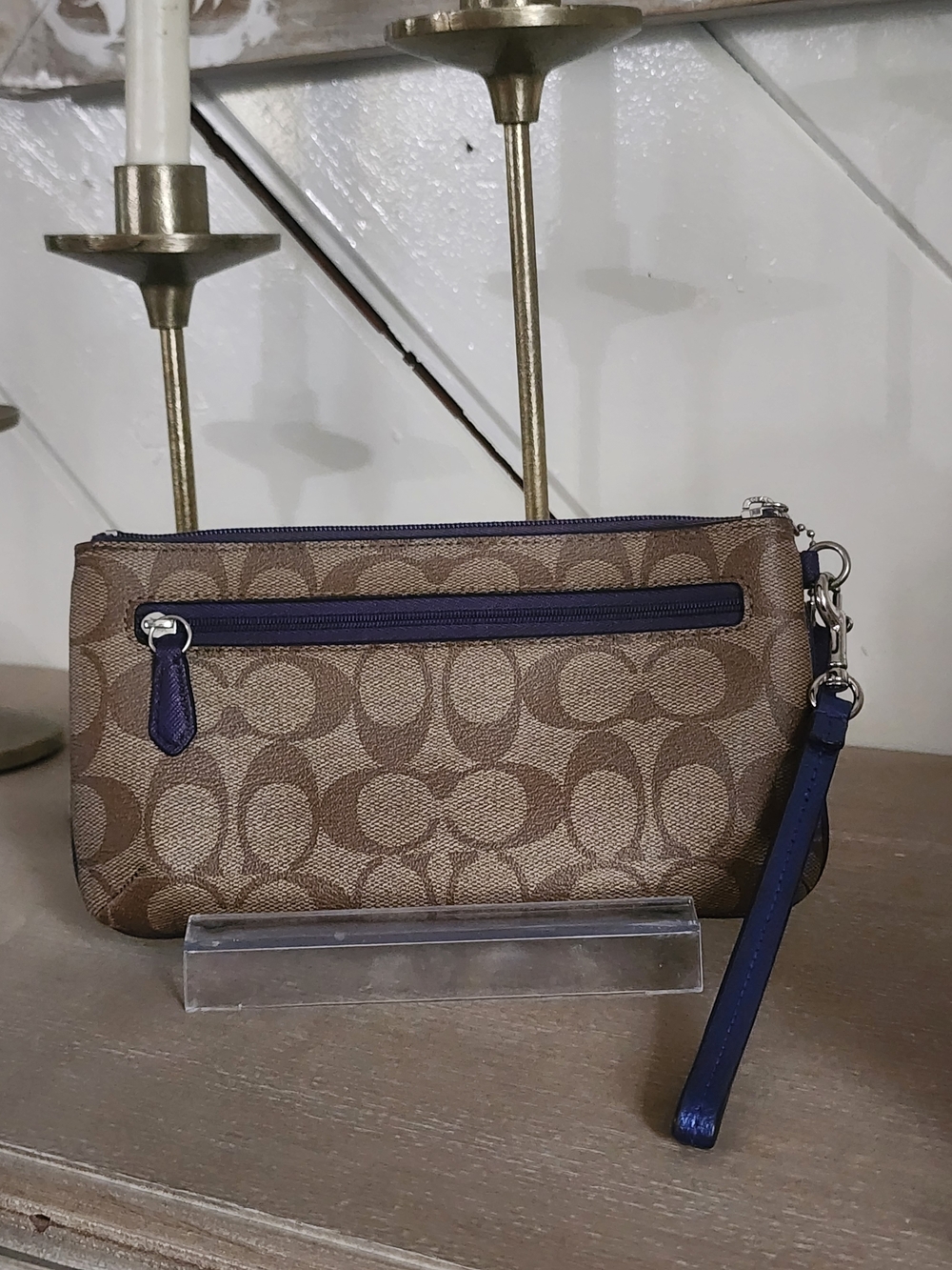 Coach Peyton Signature Go- Go Canvas Wristlet in Khaki - 8.5×4.5 (H1481) - Picture 2 of 11